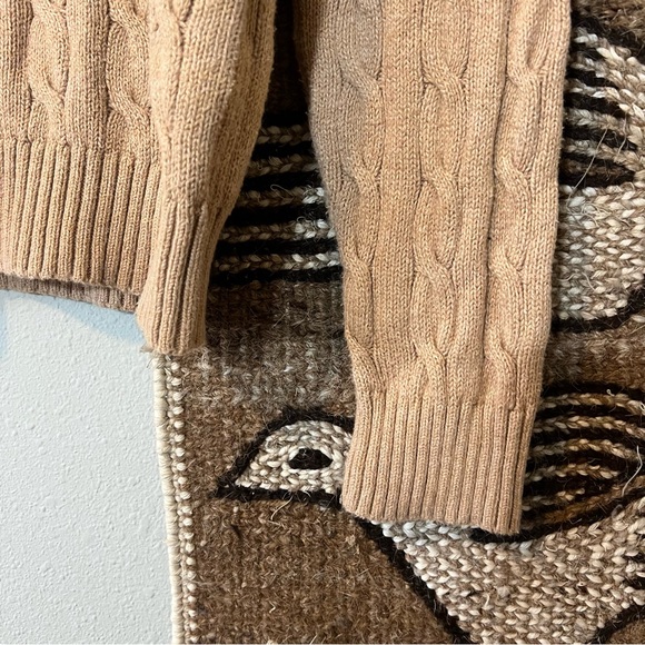 Ralph Lauren beige cable knit sweater Crewneck Sweater - Picture 5 of 8